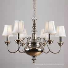 Home lustre de ferro decorativo com acabamento níquel (SL2093-6)